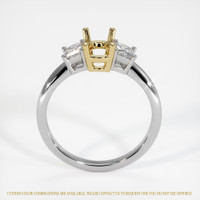 14K Yellow & White Three Stone Ring Setting Image