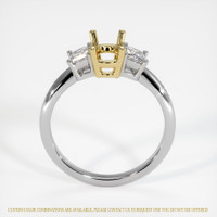18K Yellow & White Three Stone Ring Setting Image