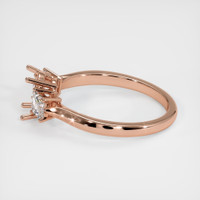 14K Rose Gold Three Stone Ring Setting Image