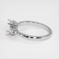 18K White Gold Three Stone Ring Setting Image