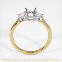 18K White & Yellow Three Stone Ring Setting Image