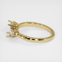10K Yellow Gold Three Stone Ring Setting Image