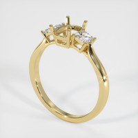 14K Yellow Gold Three Stone Ring Setting Video