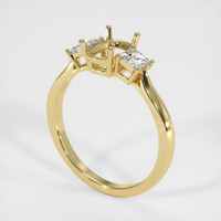 18K Yellow Gold Three Stone Ring Setting Video