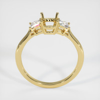 18K Yellow Gold Three Stone Ring Setting Image