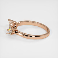 18K Rose Gold Three Stone Ring Setting Image
