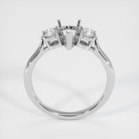 18K White Gold Three Stone Ring Setting Image