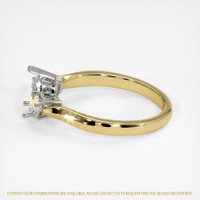 14K White & Yellow Three Stone Ring Setting Image