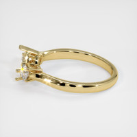 10K Yellow Gold Three Stone Ring Setting Image