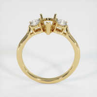 10K Yellow Gold Three Stone Ring Setting Image
