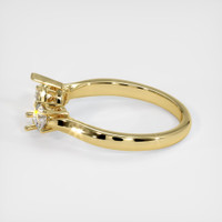 18K Yellow Gold Three Stone Ring Setting Image