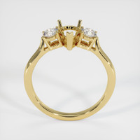 18K Yellow Gold Three Stone Ring Setting Image