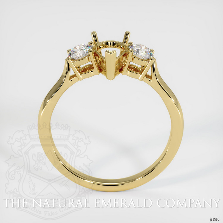18K Yellow Gold Three Stone Ring Setting
