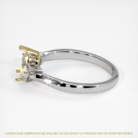 14K Yellow & White Three Stone Ring Setting Image