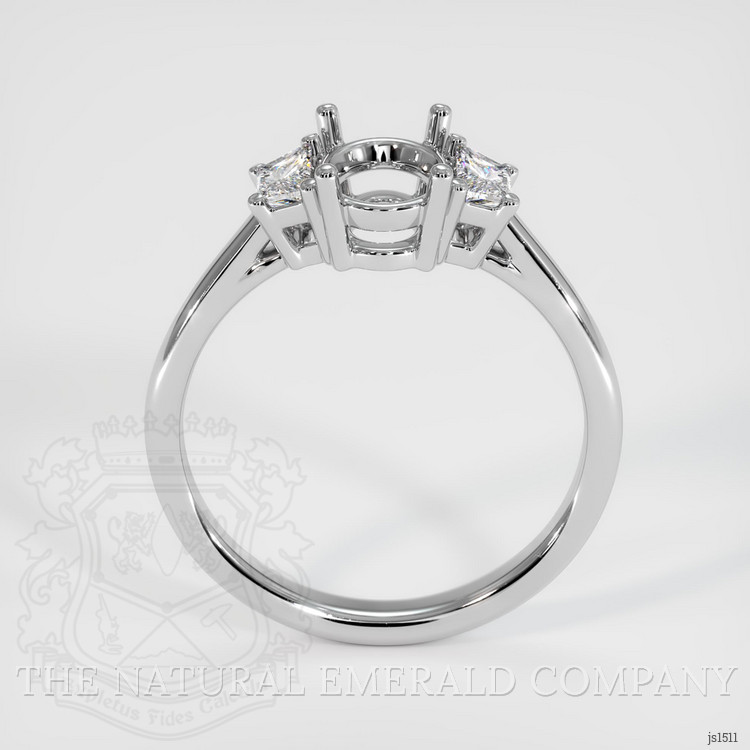 Platinum 950 Three Stone Ring Setting