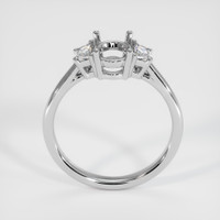 10K White Gold Three Stone Ring Setting Image