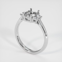 14K White Gold Three Stone Ring Setting Video