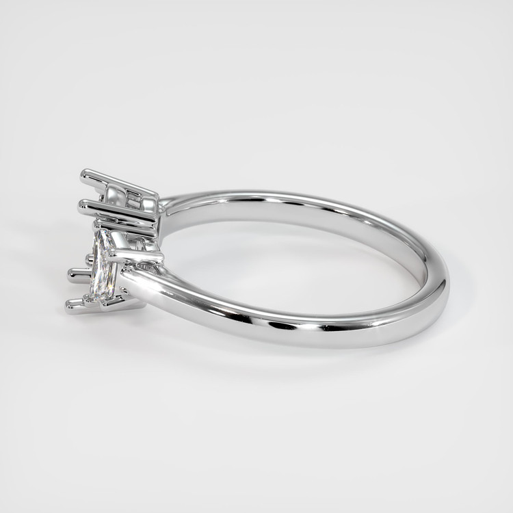 14K White Gold Three Stone Ring Setting