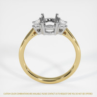 18K White & Yellow Three Stone Ring Setting Image