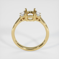 14K Yellow Gold Three Stone Ring Setting Image