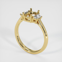 18K Yellow Gold Three Stone Ring Setting Video