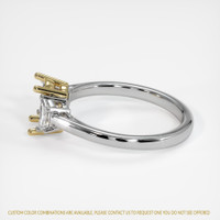 14K Yellow & White Three Stone Ring Setting Image