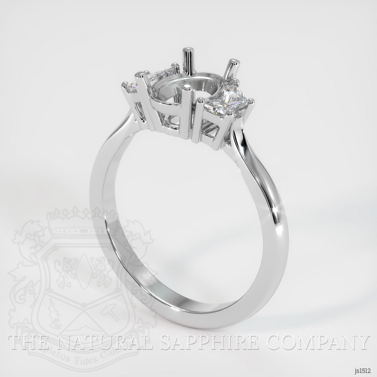 Platinum 950 Three Stone Ring Setting