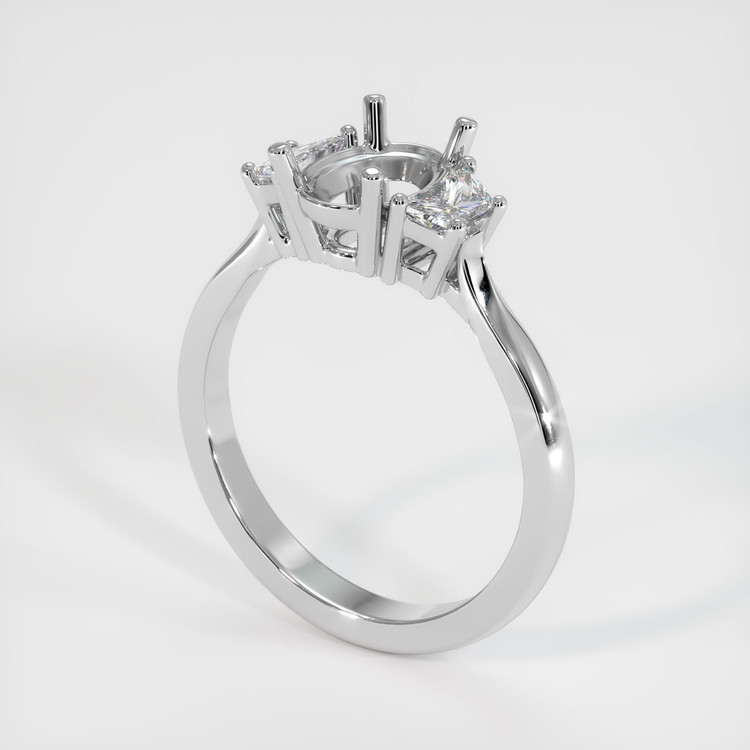 Platinum 950 Three Stone Ring Setting