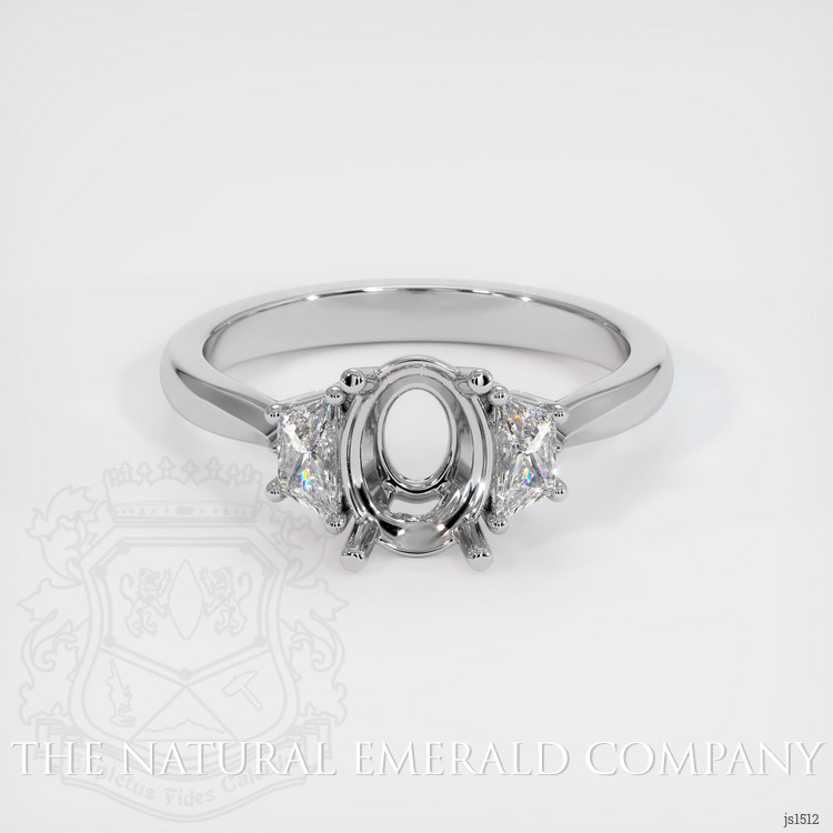 Platinum 950 Three Stone Ring Setting