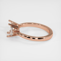 14K Rose Gold Three Stone Ring Setting Image