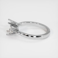 18K White Gold Three Stone Ring Setting Image