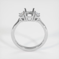 18K White Gold Three Stone Ring Setting Image