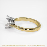 14K White & Yellow Three Stone Ring Setting Image