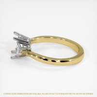 18K White & Yellow Three Stone Ring Setting Image