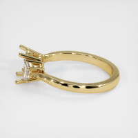 10K Yellow Gold Three Stone Ring Setting Image