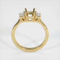 10K Yellow Gold Three Stone Ring Setting Image