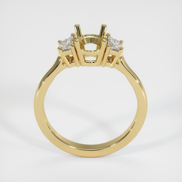10K Yellow Gold Three Stone Ring Setting
