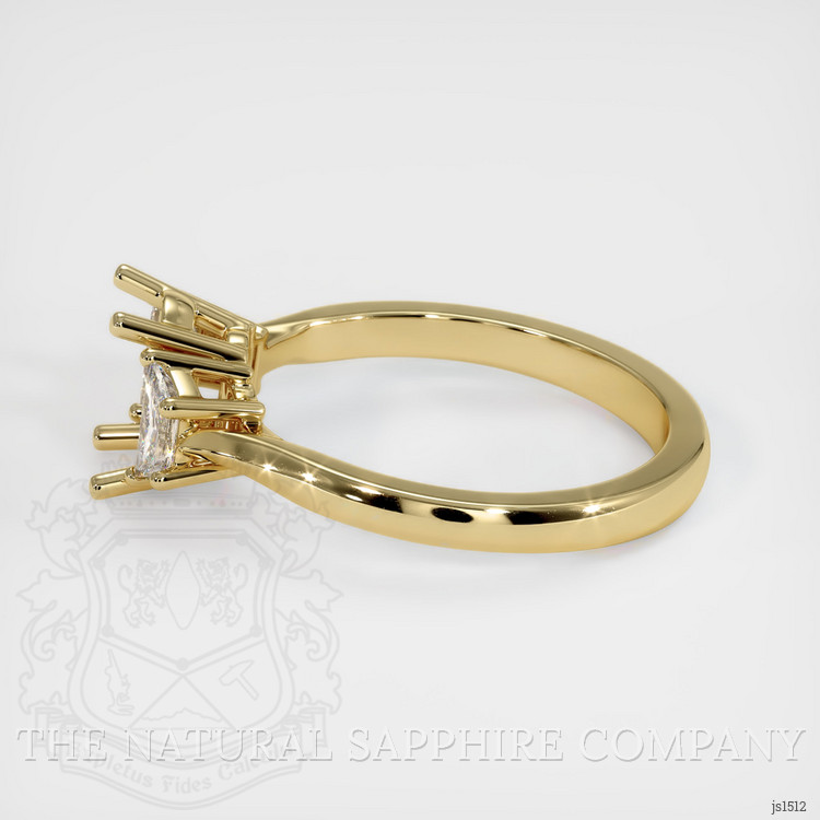 14K Yellow Gold Three Stone Ring Setting