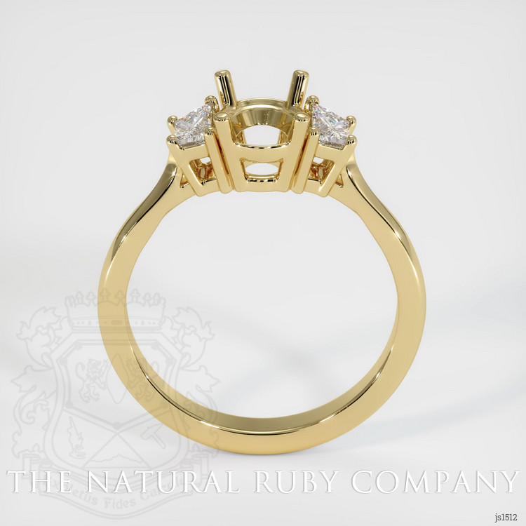 14K Yellow Gold Three Stone Ring Setting