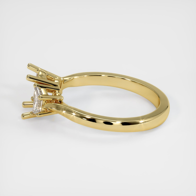 18K Yellow Gold Three Stone Ring Setting