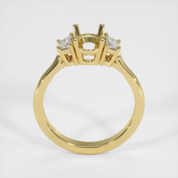18K Yellow Gold Three Stone Ring Setting Image