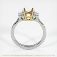 14K Yellow & White Three Stone Ring Setting Image
