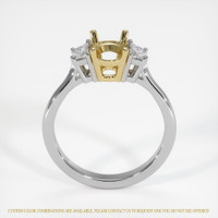 18K Yellow & White Three Stone Ring Setting Image