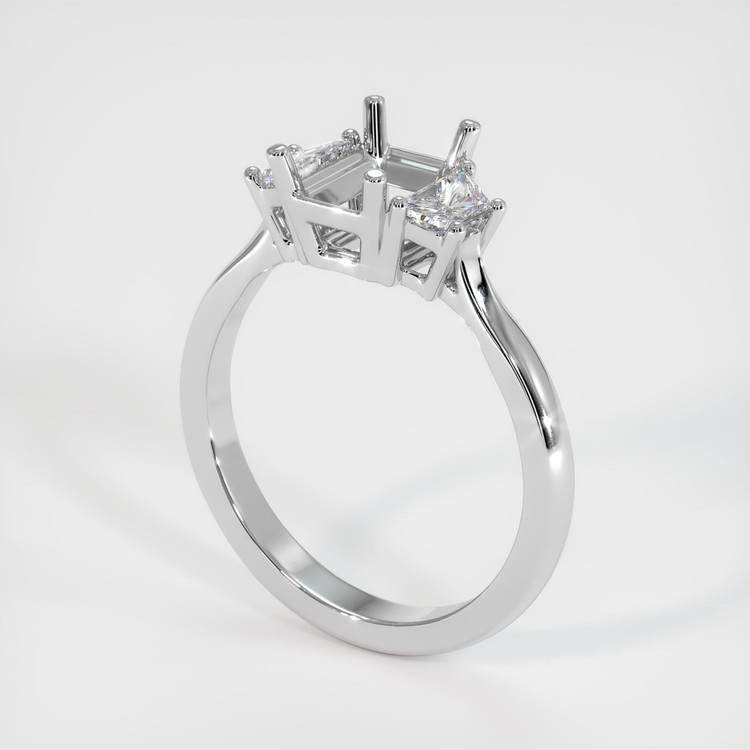 Platinum 950 Three Stone Ring Setting