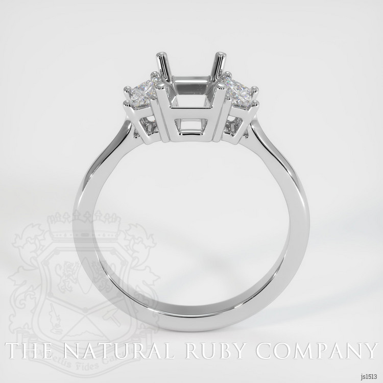 Platinum 950 Three Stone Ring Setting
