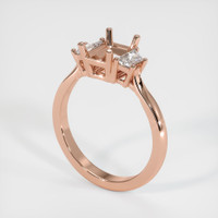 14K Rose Gold Three Stone Ring Setting Video