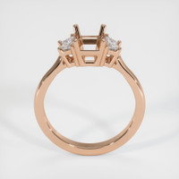 18K Rose Gold Three Stone Ring Setting Image