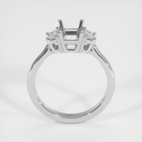 14K White Gold Three Stone Ring Setting Image