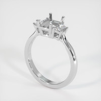 18K White Gold Three Stone Ring Setting Video