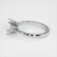 18K White Gold Three Stone Ring Setting Image